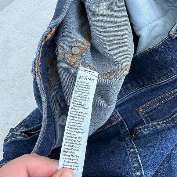 Spanx Skinny Jeans Pull On Stretchy Ankle Blue Women’s XL - Picture 8 of 11